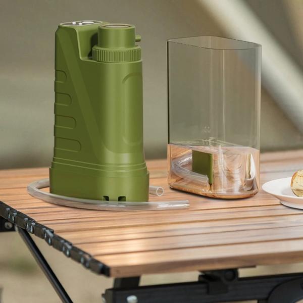 Outdoor Water Filter Electric Water Purifier Portable Charging Pump Water Dispenser With Night Light Compass Emergency