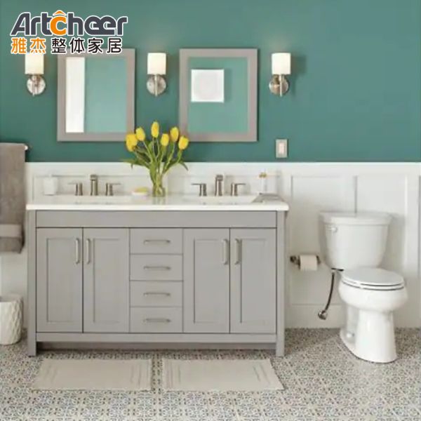 Modern Double Sink Bathroom Vanity Combo with Customized Color Options