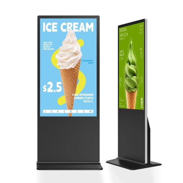 55 Inch Indoor Android LCD Digital Advertising Signage , Floor Standing Digital Signage Totem
