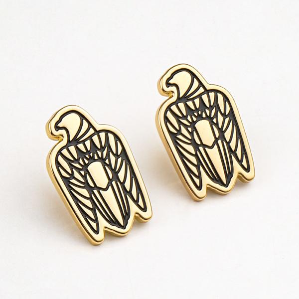 Zinc Alloy Metal Rivet Logo Tag with Custom-made Sizes Eagle Shape and Accessories