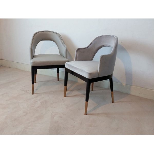 Light Luxury Dining Chairs Solid Wood Armchair Restaurant Cafe Negotiation Leisure Chair