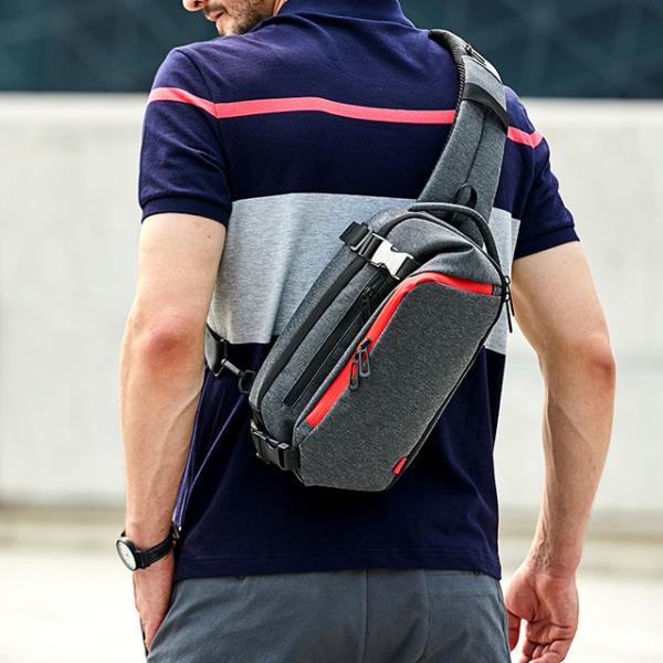 Dacron Oxford Cloth Chest Sling Bags Crossbody Sling Backpack 0.45kg