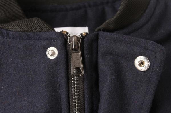 Daily Autumn Black Navy Boy'S Melton Bomber Jacket 100% Polyester