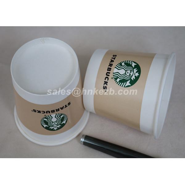 Starbucks Ice Cream Paper Cups , Paper Ice Cream Cups With Lids For Frozen Yogurt