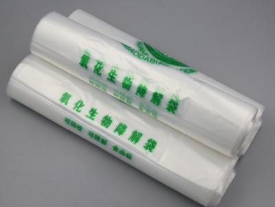 Saco de compras plástico descartável biodegradável do t-shirt dos bens de EN13432 18x58cm