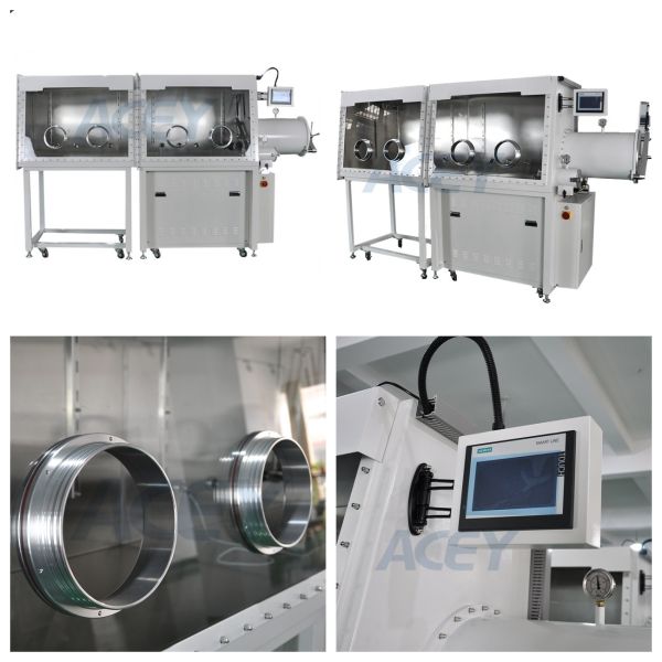 Double Station Stainless Steel Vacuum Glove Box with Gas Purification System