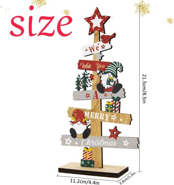 christmas decorations  Table  Christmas Wooden Table Sign Xmas Tabletop  Gnome tree