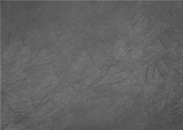 Custom Premium PU Leather , 0.55 Mm Grey Faux Leather Fabric High Elasticity