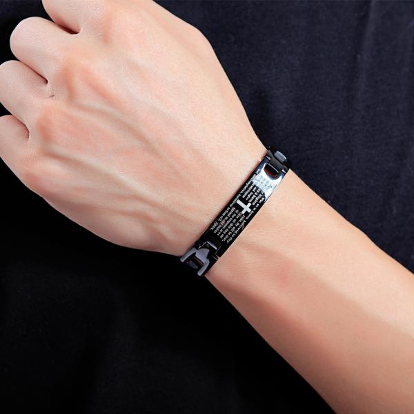 European Style Stainless Steel Bracelets for Men Bible Characters and OEM/ODM Options