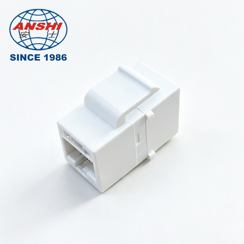 ANSHI 180-Degree Tool-Free Keystone Jack RJ45 CAT5E CAT6 CAT6A UTP Unshielded Telecom Parts