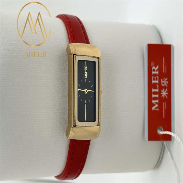 Impression au laser de logo en cuir courroie de quartz montre à 30 mètres étanche