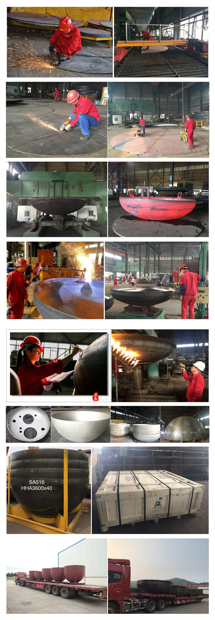 GR2 Titanium Elliptical Dish End Torispherical Pressure Vessel Heads