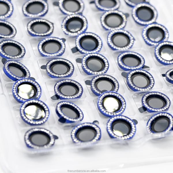 Metal Diamond Tempered Glass Camera Lens Protector Aluminium Alloy