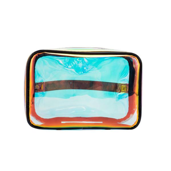 Fancy OEM Logo Print Yellow Beauty PVC Makeup Pouch