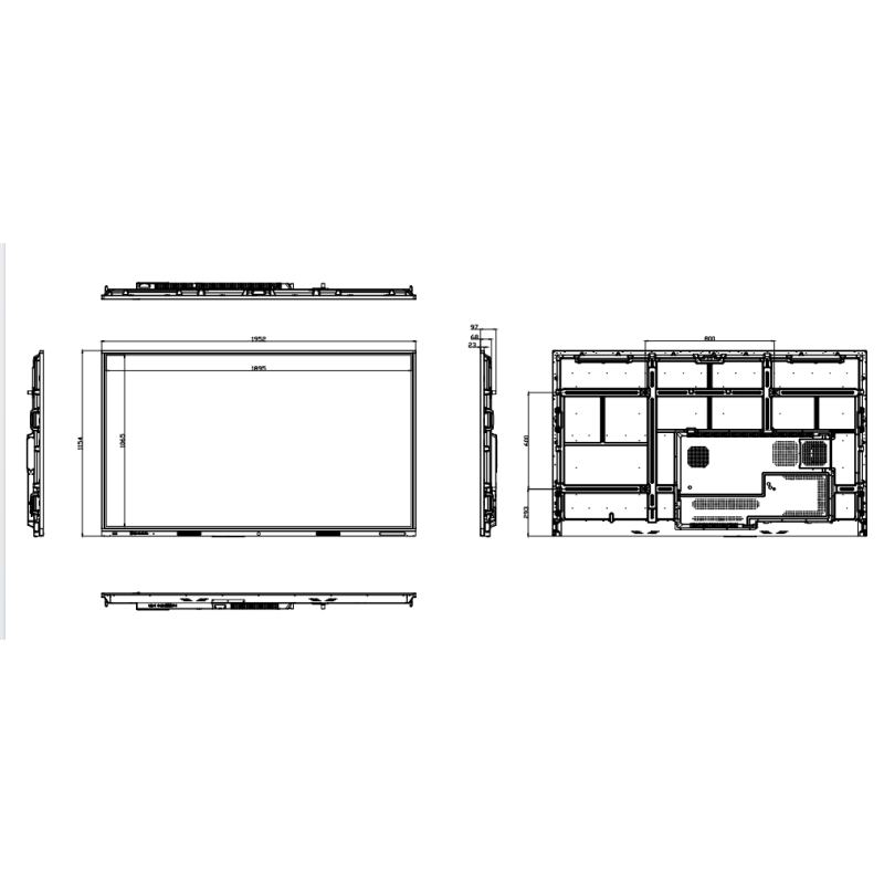 Interactive Flat Panel Whiteboard 75 86 Inch with 48MP AI Camera 8 Mic Integrated and Wireless Share Module