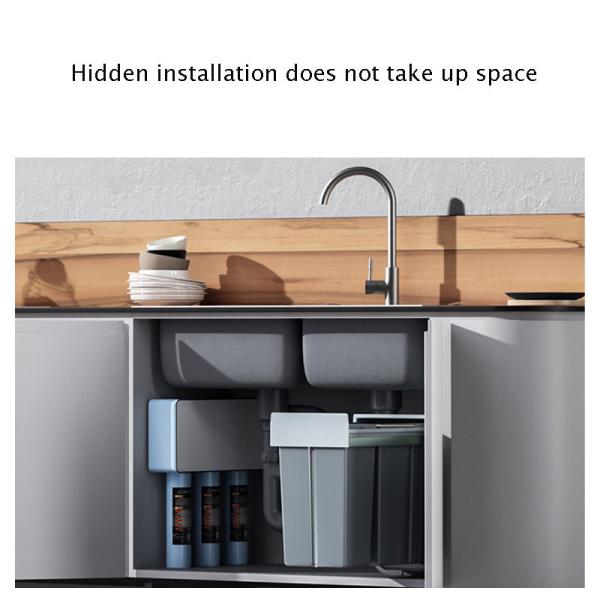 Pull Out Cabinet Rectangle Kitchen Waste Compost Bin Under Sink Waste Bin