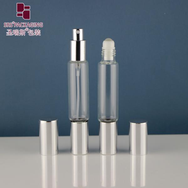 BLPD-10ml Gold Lid Empty Double Head Design Roller And Spray Bottle For Perfume