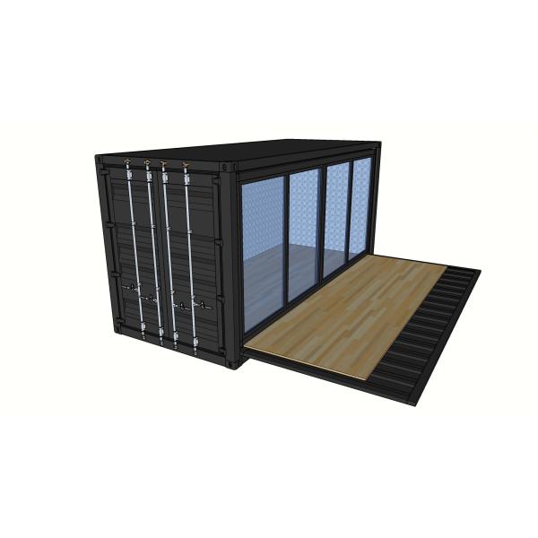 La abertura los 20ft del lado prefabricó la casa al aire libre del envase