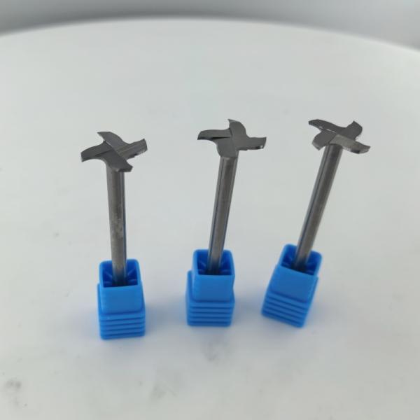 Small Customized Carbide Tool T Slot Milling Cutter , CNC T Slot Milling Tools 4 Flutes