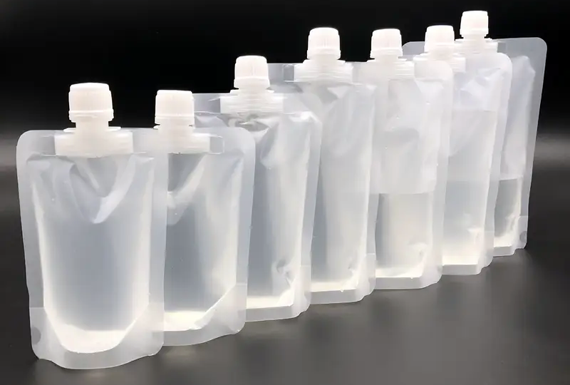 Reusable Squeeze Pouch 30ml 50ml 100ml Shampoo Lotion Soap Liquid Plastic Package Refillable Spout Pouch