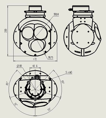 2 системы оси 2.5KG Electro оптически ультракрасных с функцией облучением лазера