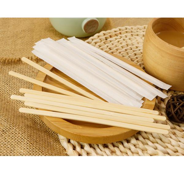 Disposable Degradable Wooden Coffee Stick 17.8cm Primary Color Coffee Stirrer Use Restaurant