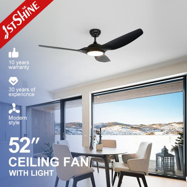 52 Inch/OEM Modern LED Ceiling Fan with Dimmable 3 Color Lighting and Remote Control