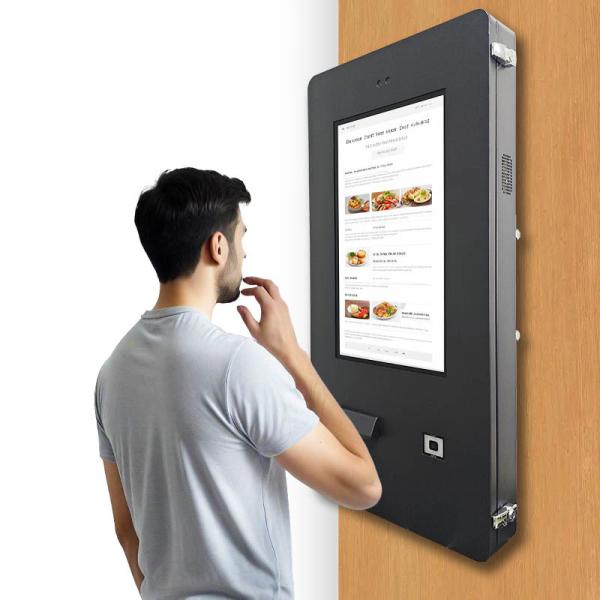 24 Inch Outdoor Wall-Mounted Self-Order Kiosk for Restaurants & Fast Food