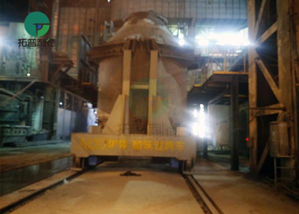 High Temperature Proof Metal Smelting Industry Cable Reel Powered Ladle Car