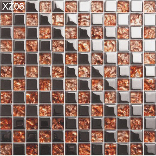 Durable and Decorative Luxury Glass and Metal Wall Swimming Pool Mosaics For Rebuilding and Renovation