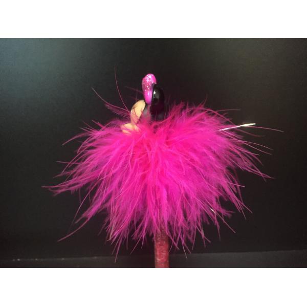 Pink Vinyl Disenyland Ballpen Plastic Daily Product with figure Minnie head for student made of PVC and ABS