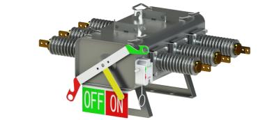 Electrical SF6 Gas Insulation Pole Mounted Switch , 3 Phase Linkage High Voltage Switch
