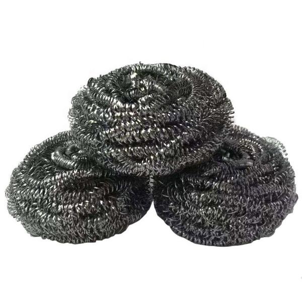 304 Metal Wire Sponge Rustproof Durable Stainless Steel Scourer Food Grade