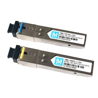 1.25G BIDI SC 10km 1310nm/1550nm DDM WDM Simplex Optical Module Transceiver SFP Module for Enhanced Network Performance