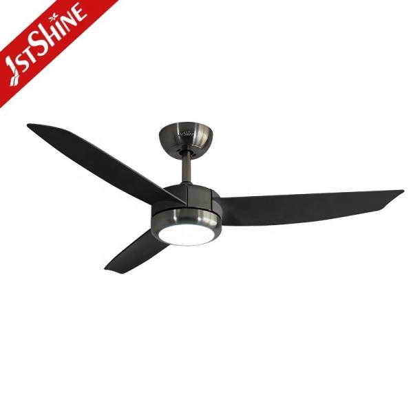 Ventilador de teto LED de controle inteligente para espaços pequenos em escritório em casa 48 polegadas luz brilhante