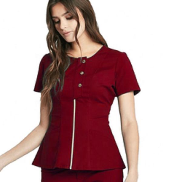 Medical Hospital Nursing Hospital Scrubs Sets Custom Logo Solid Color  Stretch