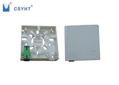material plástico de soquete de parede de 2 portos para fixado na parede no projeto de FTTH