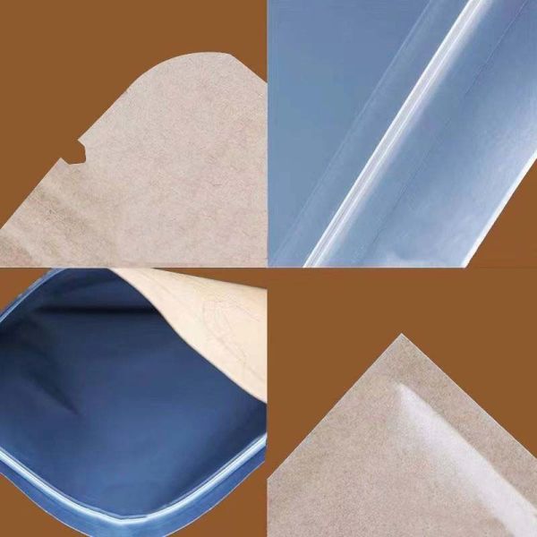 Wholesale Custom Flat-bottom Kraft Bag | Self-sealing Aluminum-plated (MOQ 50000, FDA Approved
