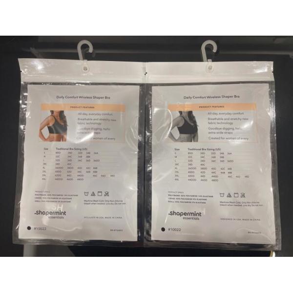Polybag Shapewear изготовленного на заказ Polybag упаковывая с вешалкой