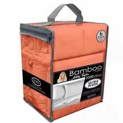 Série 2200 de bambu 6pcs Sete de lençóis de cama de microfibra escovados sem preenchimento para hotel