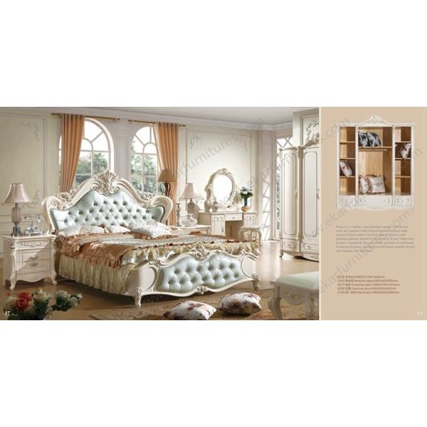 Latest double bed design murphy bed mechanism hot sale bed wood  6037