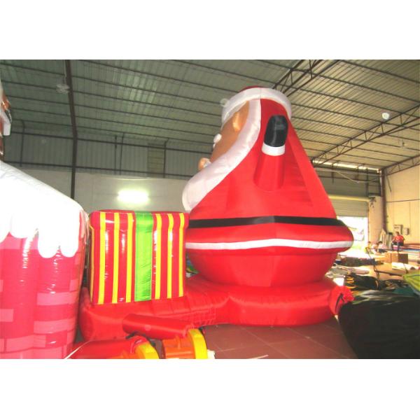 Ткань раздувной Санта Клаус водоустойчивых украшений рождества PVC раздувных сильная для украшения