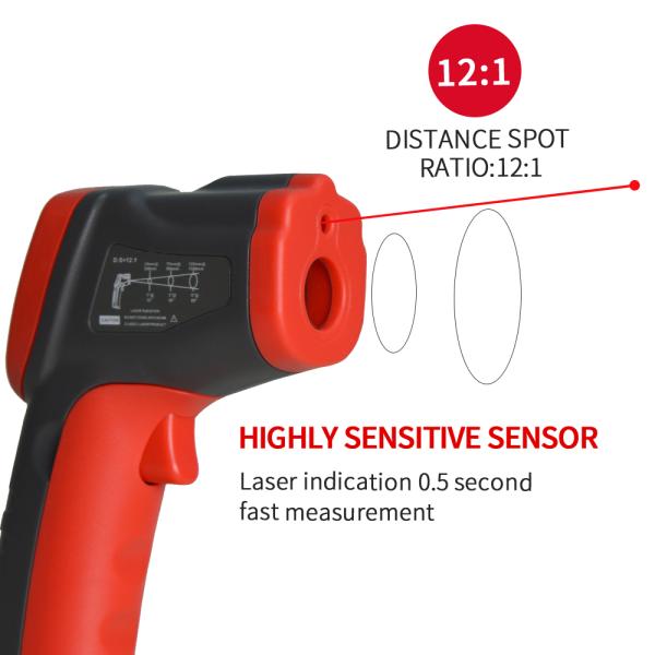 WT320 Kitchen Oil Temperature Gun Thermometer Industrial Temperature Gun Infrared Thermometer Gun