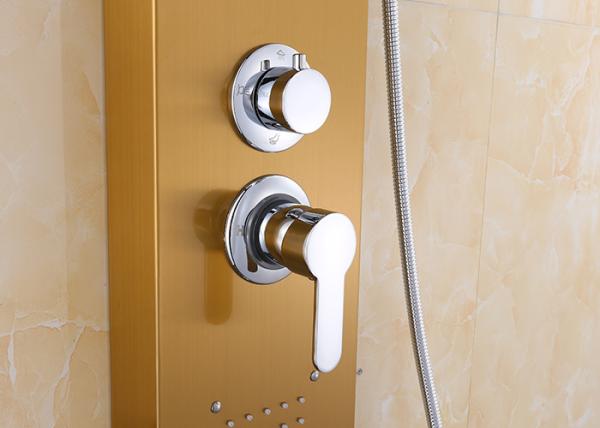 Bathroom Fittings Gold Shower Panel System Tower Cold And Hot Water ROVATE