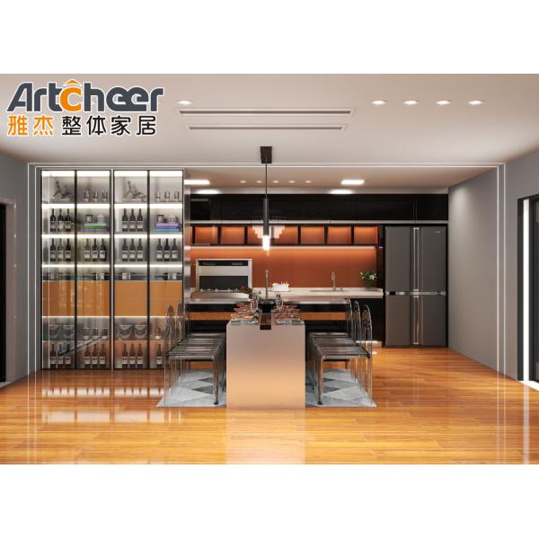 Скандинавские шкафы Кухонная мебель Современная с индивидуальными шкафами и островным столом