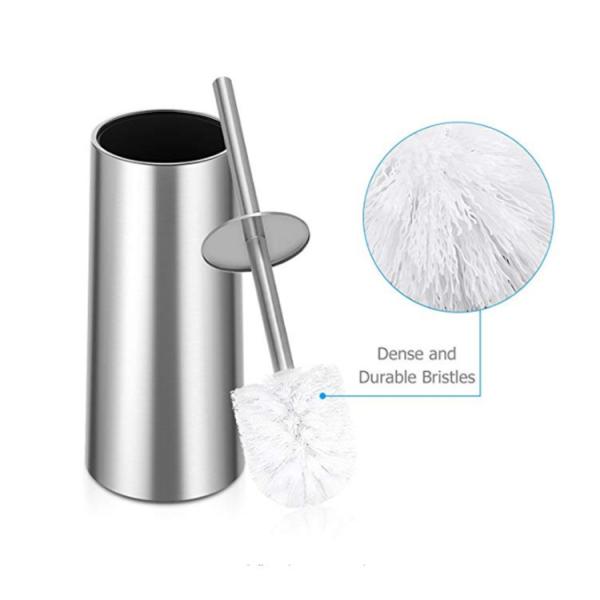 Cat Dogs Stainless Steel Toilet Brush Holder Set Bathroom Clean Tool