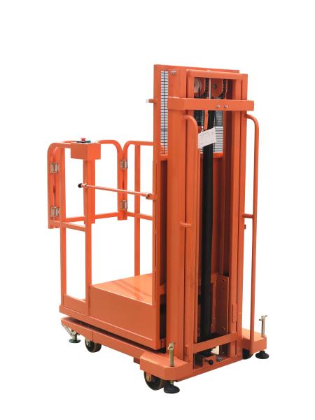 Orange Semi Electric Order Picker With 2.7m 3.3m 4m 4.5m Lifting Height