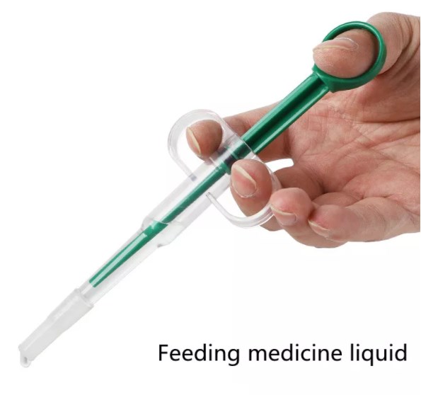 Plastic Feline Pill Shooter For Cat Silicone Syringe