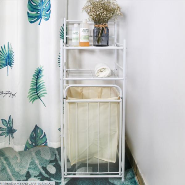 Detachable W35.5cm Steel Laundry Basket for Bathroom