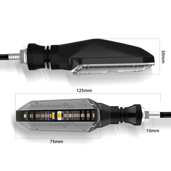 ABC PC 12V 3W водонепроницаемый светодиодный поворотный сигнал хвостовые фонари для освещения температуры 6500k